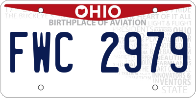 OH license plate FWC2979