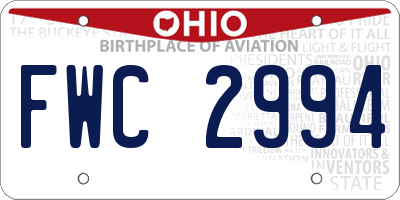 OH license plate FWC2994