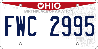 OH license plate FWC2995