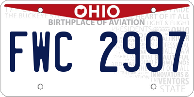 OH license plate FWC2997