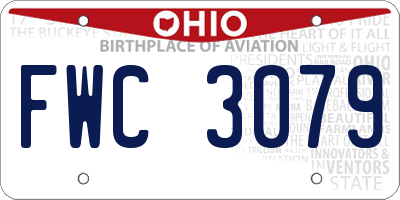 OH license plate FWC3079