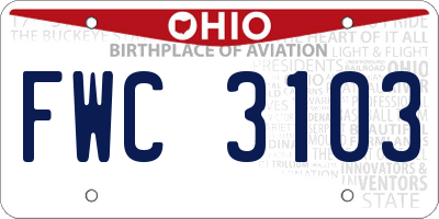 OH license plate FWC3103