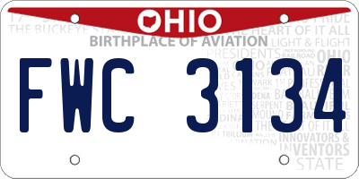 OH license plate FWC3134