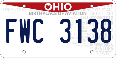 OH license plate FWC3138