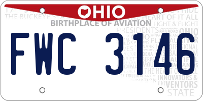OH license plate FWC3146