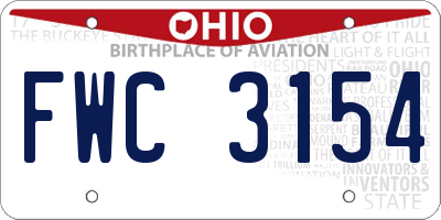 OH license plate FWC3154