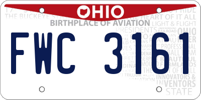 OH license plate FWC3161