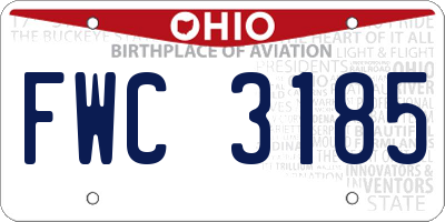 OH license plate FWC3185