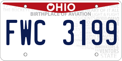 OH license plate FWC3199