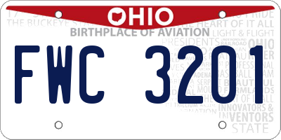 OH license plate FWC3201