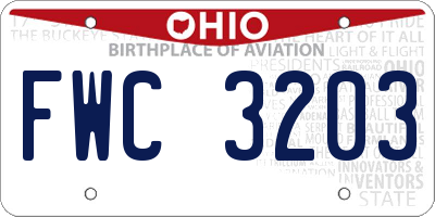 OH license plate FWC3203