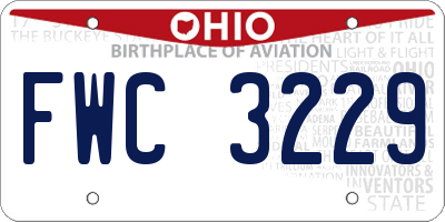 OH license plate FWC3229