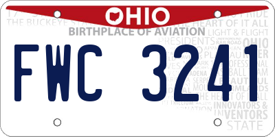 OH license plate FWC3241