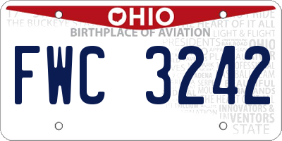 OH license plate FWC3242