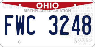 OH license plate FWC3248