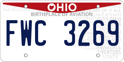 OH license plate FWC3269