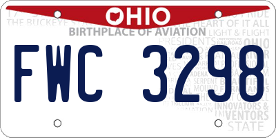 OH license plate FWC3298