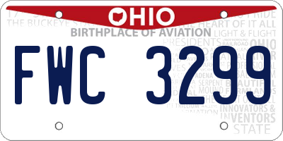 OH license plate FWC3299