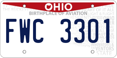 OH license plate FWC3301