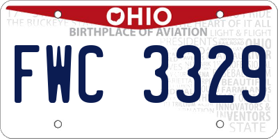 OH license plate FWC3329