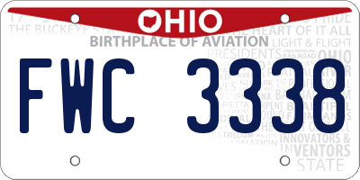 OH license plate FWC3338