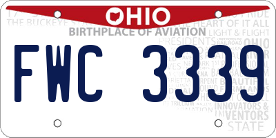 OH license plate FWC3339