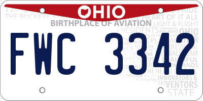 OH license plate FWC3342