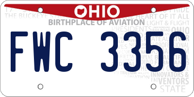 OH license plate FWC3356