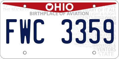 OH license plate FWC3359