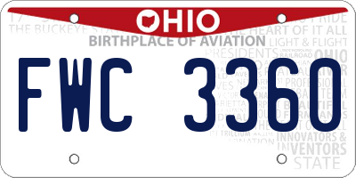 OH license plate FWC3360