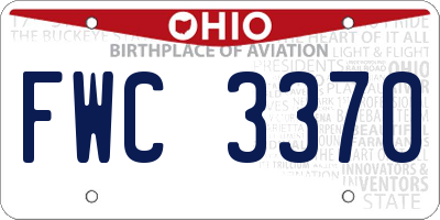 OH license plate FWC3370