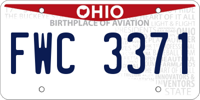 OH license plate FWC3371