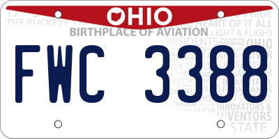 OH license plate FWC3388