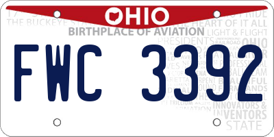 OH license plate FWC3392