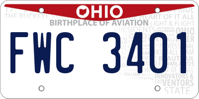 OH license plate FWC3401