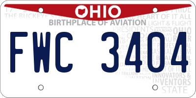 OH license plate FWC3404