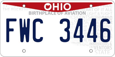 OH license plate FWC3446