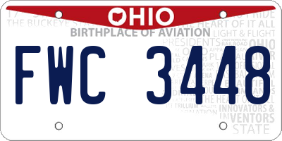 OH license plate FWC3448