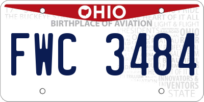 OH license plate FWC3484