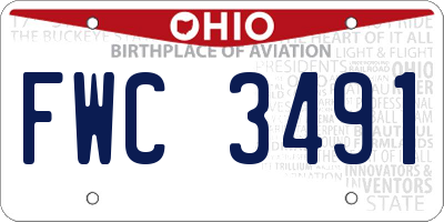 OH license plate FWC3491