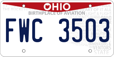 OH license plate FWC3503