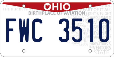 OH license plate FWC3510