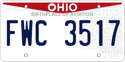 OH license plate FWC3517