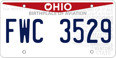OH license plate FWC3529