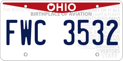 OH license plate FWC3532