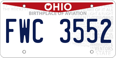 OH license plate FWC3552