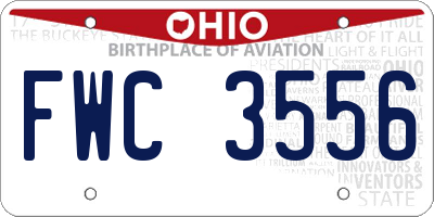OH license plate FWC3556