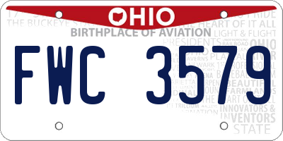 OH license plate FWC3579