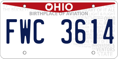 OH license plate FWC3614