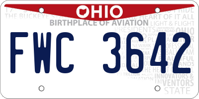 OH license plate FWC3642